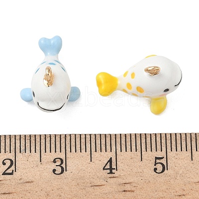 Alloy Enamel Pendants ENAM-F156-09G-1
