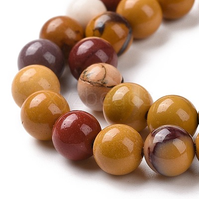 Natural Mookaite Round Bead Strands G-P072-34-6mm-1