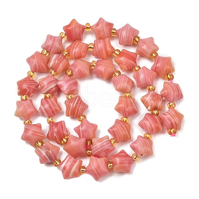 Synthetic Rhodochrosite Beads Strands G-Z080-A13-10mm-1