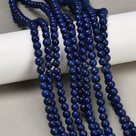 Synthetic Howlite Imitation Lapis Lazuli Beads G-S393-13A-6mm-1