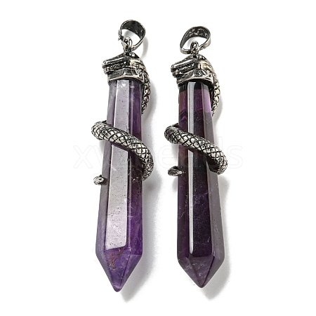 Natural Amethyst Pointed Big Pendants G-F766-07AS-03-1