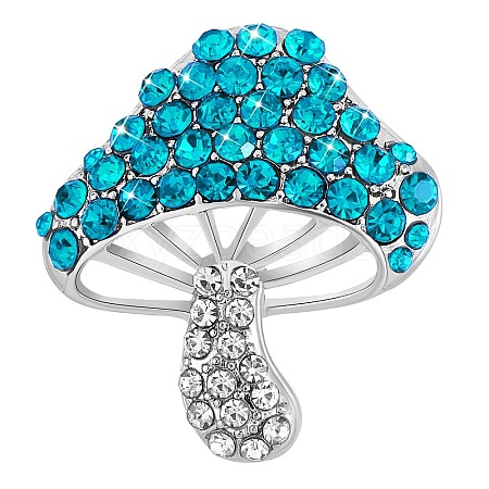 Cubic Zirconia Mushroom Brooch JBR102F-1