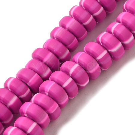 Polymer Clay Beads Strands CLAY-H006-02E-1