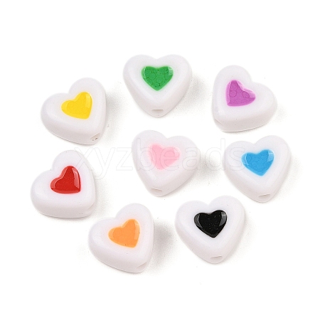 Opaque Acrylic Enamel Beads ACRC-R001-01A-1