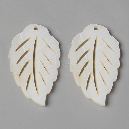 Natural Freshwater Shell Pendants X-SHEL-N026-86-1