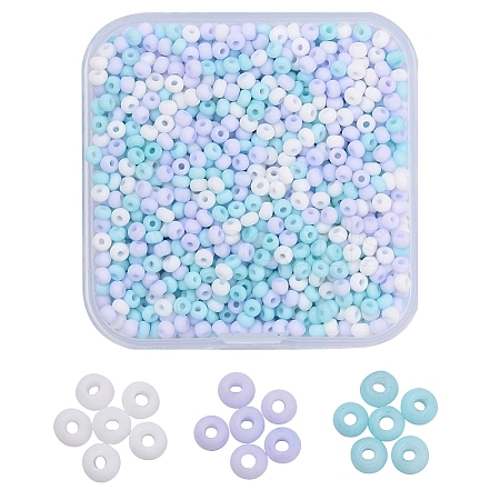 3 Colors 8/0 Opaque Glass Seed Beads SEED-YW0001-42B-1