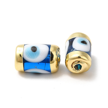 Handmade Evil Eye Lampwork Beads LAMP-M012-01LG-G-1