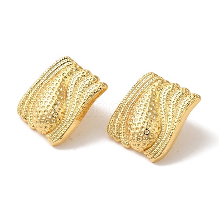 Rack Plating Brass Stud Earrings EJEW-B062-15G-1