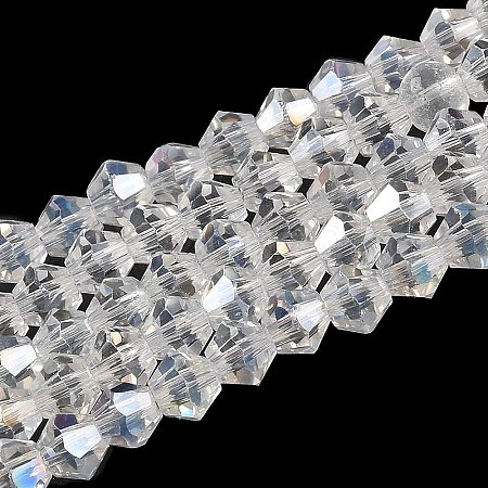 Transparent Electroplate Glass Beads Strands LS-GLAA-F029-2mm-A13-1