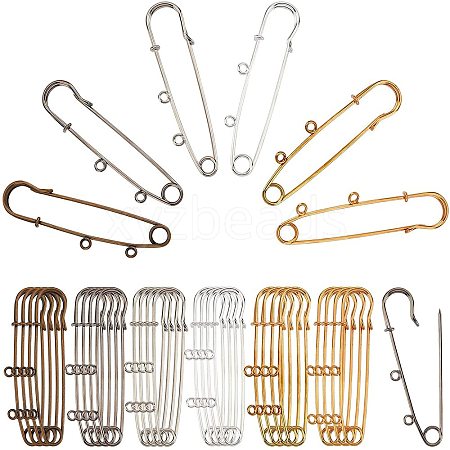 ARRICRAFT 36pcs 6 Colors Iron Safety Pins IFIN-AR0001-07-1