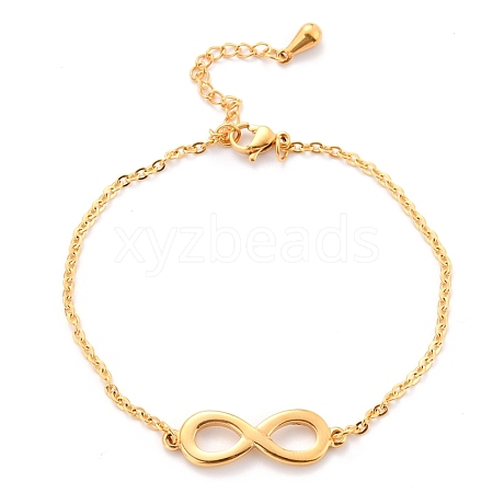 304 Stainless Steel Link Bracelets STAS-B021-09-1