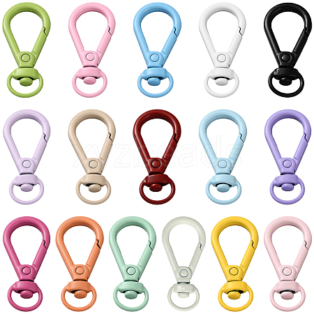 16Pcs 16 Colors Alloy Swivel Clasps FIND-SC0023-27-1