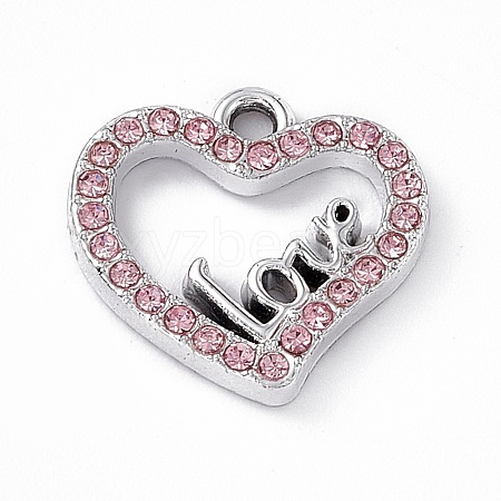 Alloy Rhinestone Pendants PALLOY-P287-02P-01-1