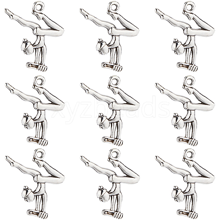 SUNNYCLUE 80Pcs Sport Themed Tibetan Style Alloy Pendants TIBEP-SC0002-79-1