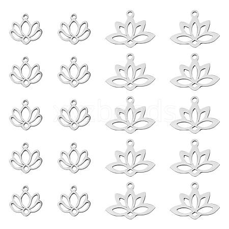 DELORIGIN 20Pcs 2 Styles 304 & 201 Stainless Steel Charms STAS-DR0001-05-1