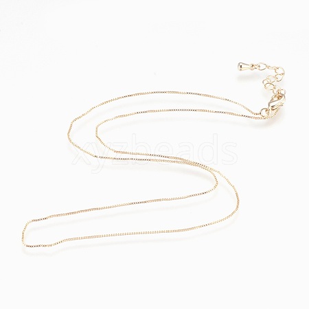 Brass Chain Necklaces NJEW-P222-05G-1