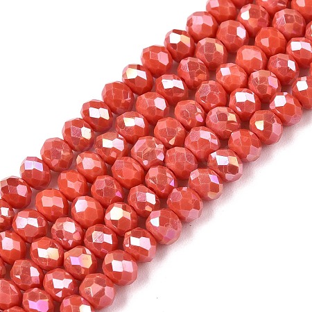 Electroplate Glass Beads Strands EGLA-A044-P4mm-B21-1