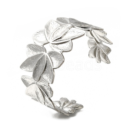 304 Stainless Steel Cuff Ring for Women RJEW-U025-03P-1