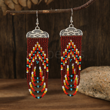 Bohemian Style Tassel Dangle Earrings UJ7824-6-1