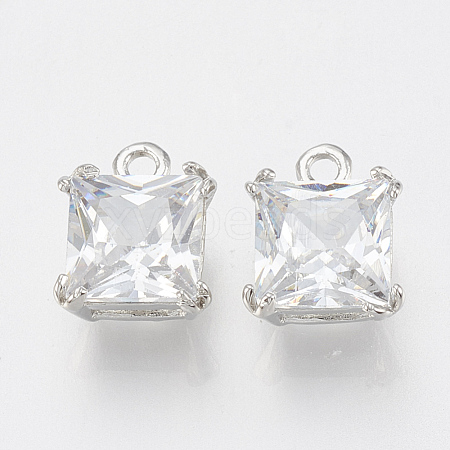 Alloy Cubic Zirconia Charms X-ZIRC-Q017-019P-1