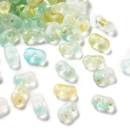 Gradient Color Transparent Frosted Acrylic Beads X1-OACR-M023-06B-1