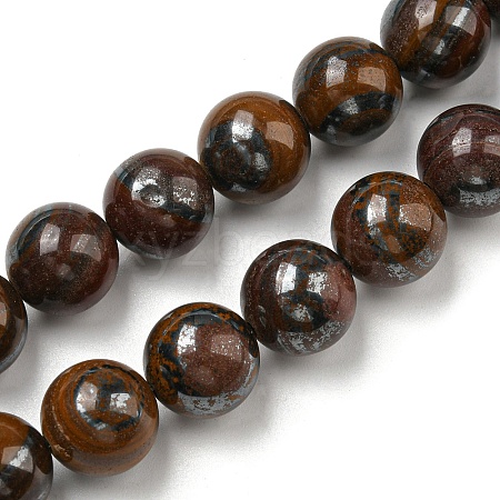 Natural Yellow Tiger Iron Beads Strands G-C079-A03-04-1