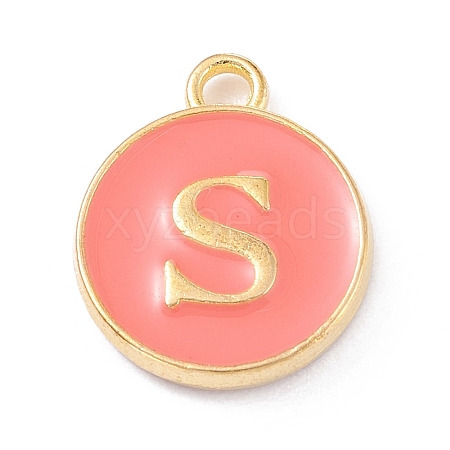 Golden Plated Alloy Enamel Charms X-ENAM-Q437-11S-1