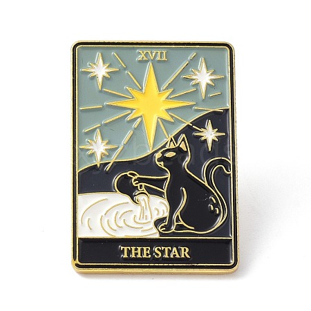 Fashion Tarot Card Enamel Pin JEWB-P008-J03-1