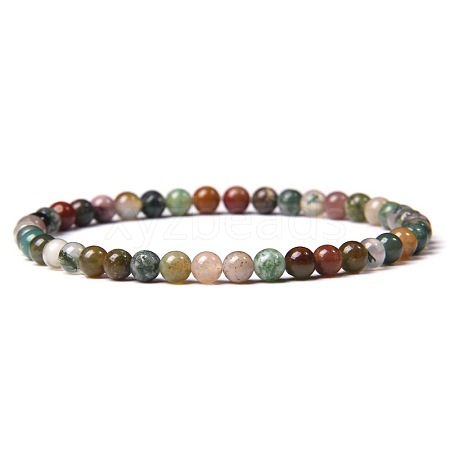 Natural Indian Agate Beads Stretch Bracelets RM4767-4-1