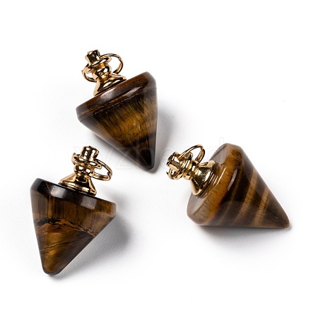 Natural Tiger Eye Pendants G-Z010-01A-1