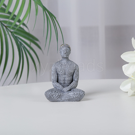 Resin Yoga Man Prayer Statue DJEW-PW0013-55B-02-1