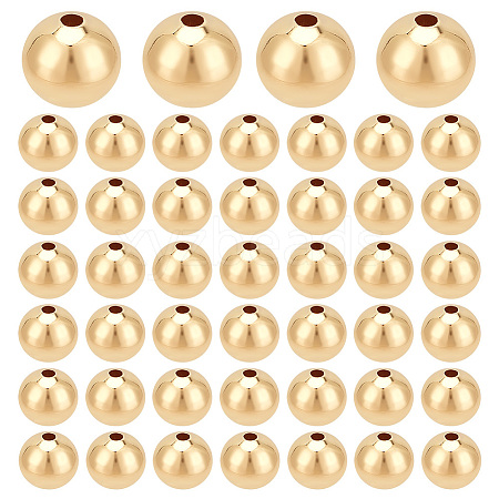 40Pcs Brass Beads KK-BBC0011-43-1