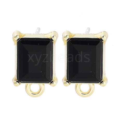 Alloy Glass Rhinestone Stud Earring Finding Accessories FIND-U006-12G-01-1