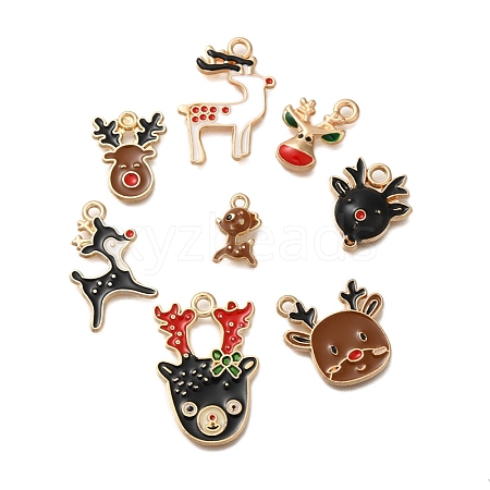 Christmas Theme Alloy Enamel Pendants FIND-M039-01E-1