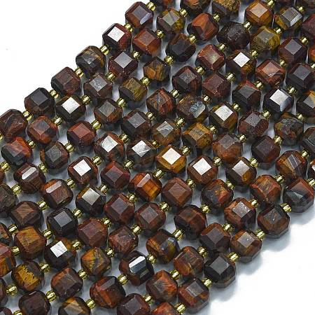 Dyed Natural Red Tiger Eye Beads Strands G-K389-A05-01-1