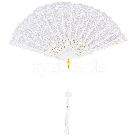 Plastic & Cloth Folding Fans AJEW-WH20020-161D-1
