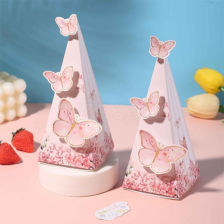 3D Butterfly Triangle Paper Candy Boxes PW-WGA01E0-01-1