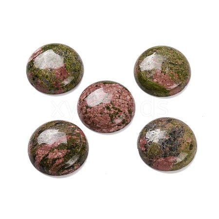 Natural Unakite Cabochons G-B085-02A-08-1