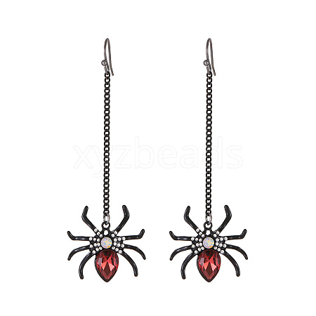 Halloween Alloy Rhinestone Dangle Earrings FS-WG03594-08-1