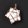 Natural Howlite Pendants G-D458-07RG-01-RS-5