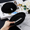 Bowknot Wool Felt Fascinators Pillbox Hat with Iron Alligator Hair Clips MRMJ-WH0077-113B-3