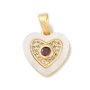 Brass Micro Pave Cubic Zirconia Pendants KK-Q030-02C-G-1