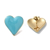 Heart 304 Stainless Steel Enamel Stud Earrings for Women EJEW-I303-21G-04-1