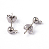 Platinum Color Brass Post Earring Findings X-EC593-3