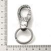 Tibetan Style 316 Surgical Stainless Steel Fittings with 304 Stainless Steel Key Ring FIND-Q101-09AS-04-3