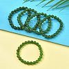 Natural TaiWan Jade Bead Stretch Bracelets X-BJEW-K212-B-019-1