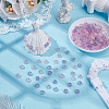 200Pcs 2 Colors Transparent Glass Beads GLAA-WR0001-16-4