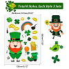 24 Sheets 8 Styles Saint Patrick's Day Paper Stickers DIY-WH0043-38-2