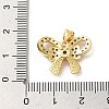 Rack Plating Brass Micro Pave Clear Cubic Zirconia Pendants KK-A206-05I-G-3