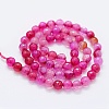 Faceted Natural Agate Beads Strands G-F561-6mm-D03-2